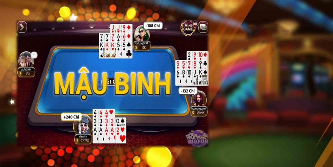 Chơi game bài Mậu Binh đặt cược thấp