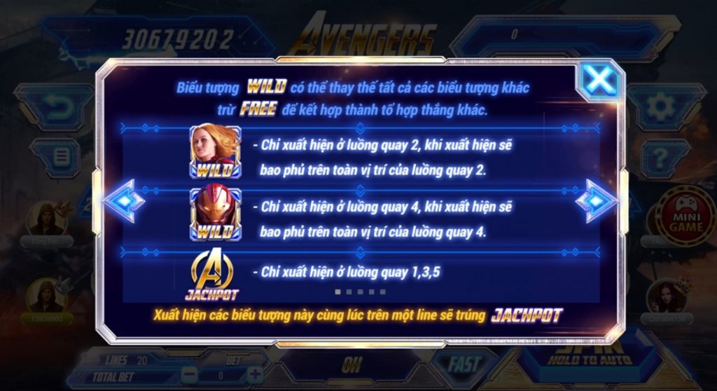 game nổ hũ thưởng avengers