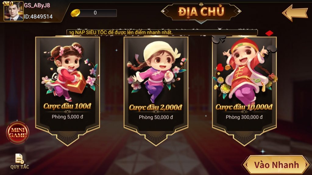 sảnh game địa chủ NEO79