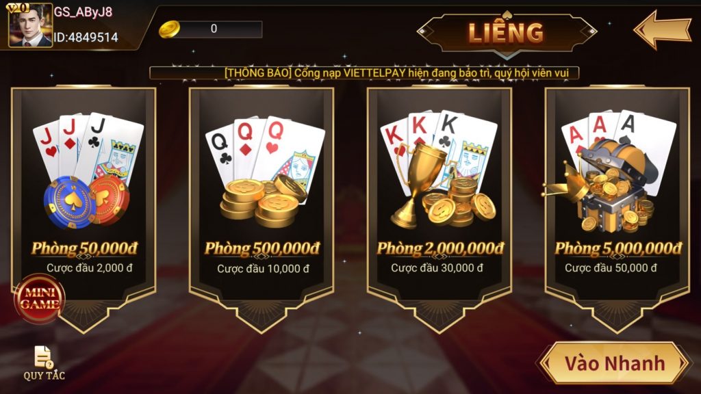 sảnh game bài liêng NEO79